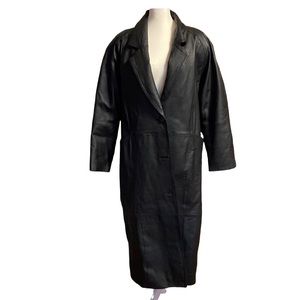 100% LEATHER TRENCHCOAT